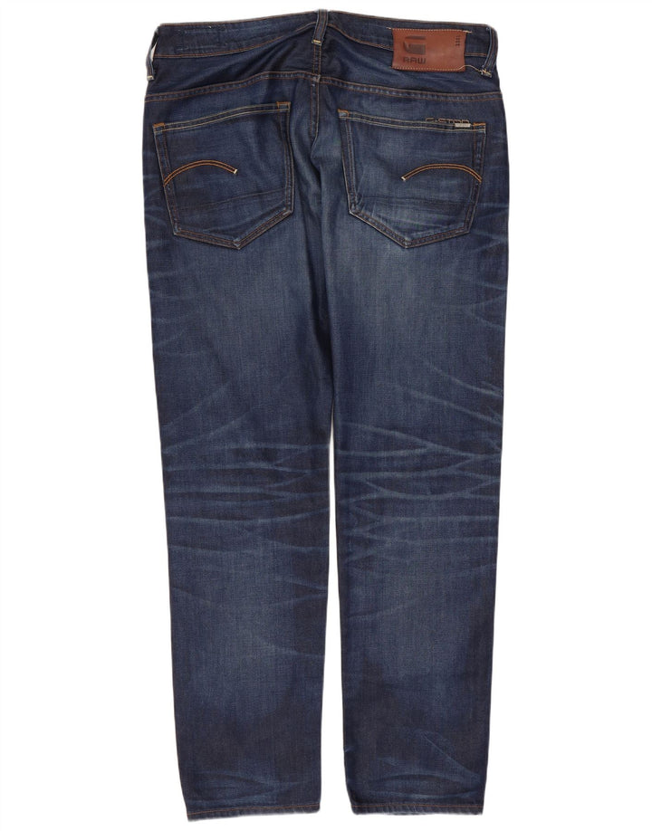G-Star Masculino 3301 Slim Jeans W32 L30 Azul Marinho Poliéster