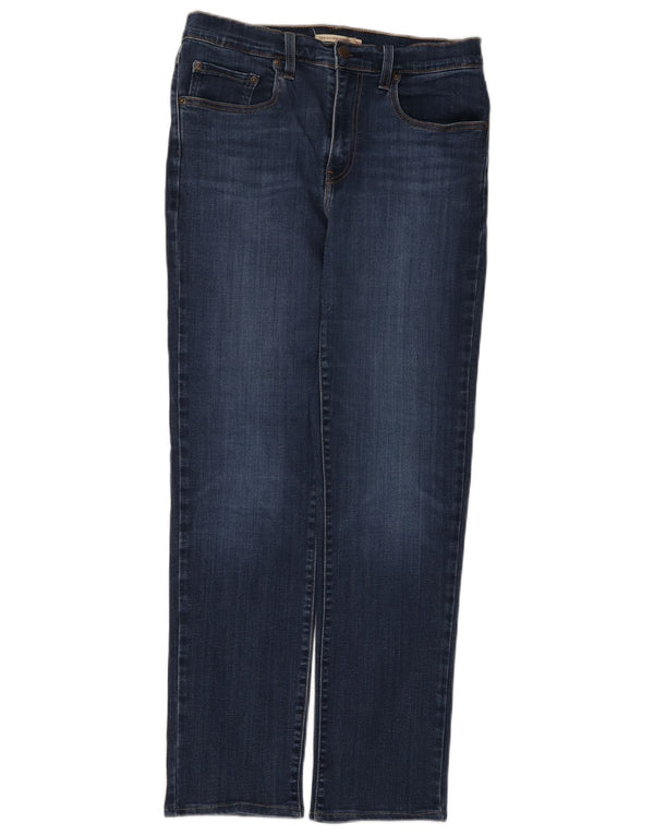 Calça jeans feminina Levi's 724 High Rise Straight W30 L32 azul marinho algodão