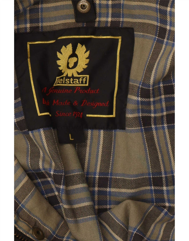 Jaqueta masculina Belstaff de algodão encerado Reino Unido 40 grande algodão marrom