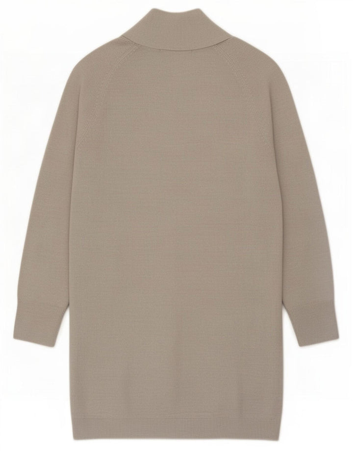 Suéter cardigã feminino Longline da Marks & Spencer Reino Unido 10 pequeno acrílico prateado