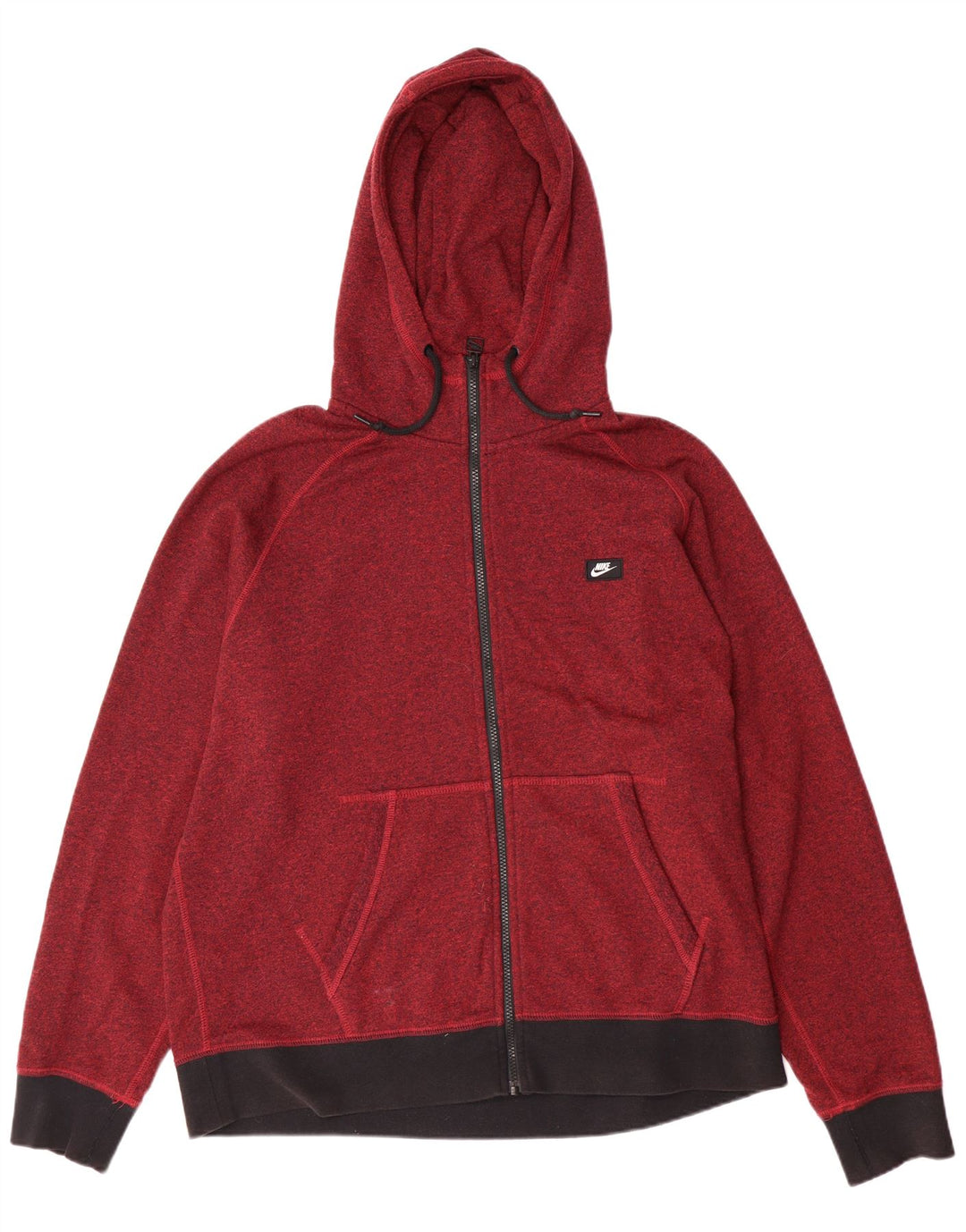 Suéter masculino Nike com capuz e zíper XL Borgonha Colourblock algodão