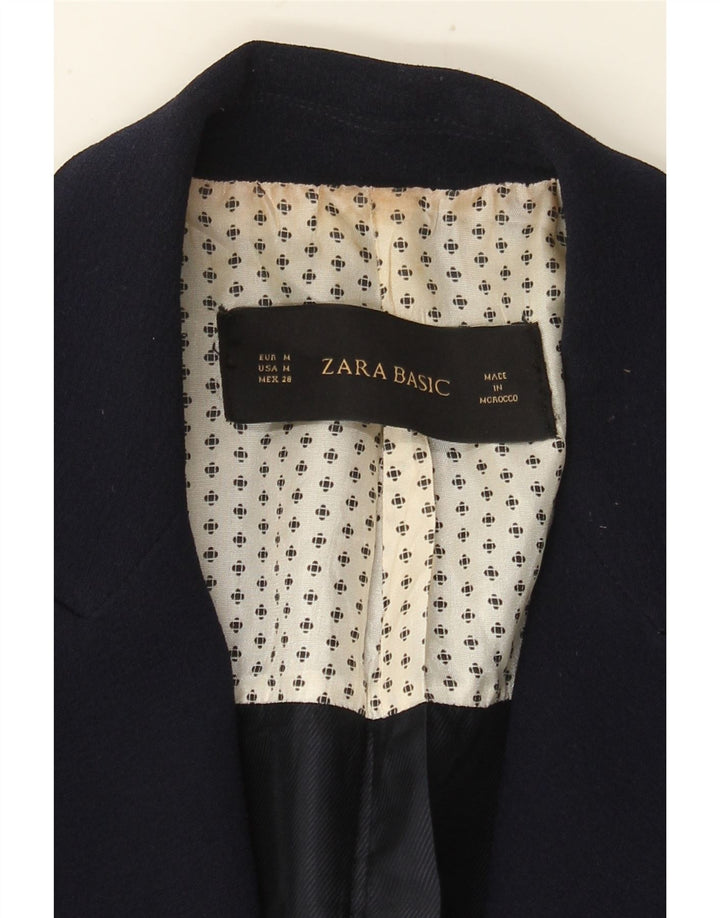 Jaqueta blazer feminina Zara com 1 botão Reino Unido 12 médio azul marinho