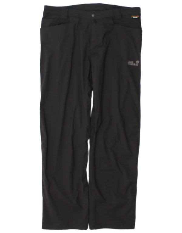 Calça masculina reta casual Jack Wolfskin W40 L31 poliamida preta