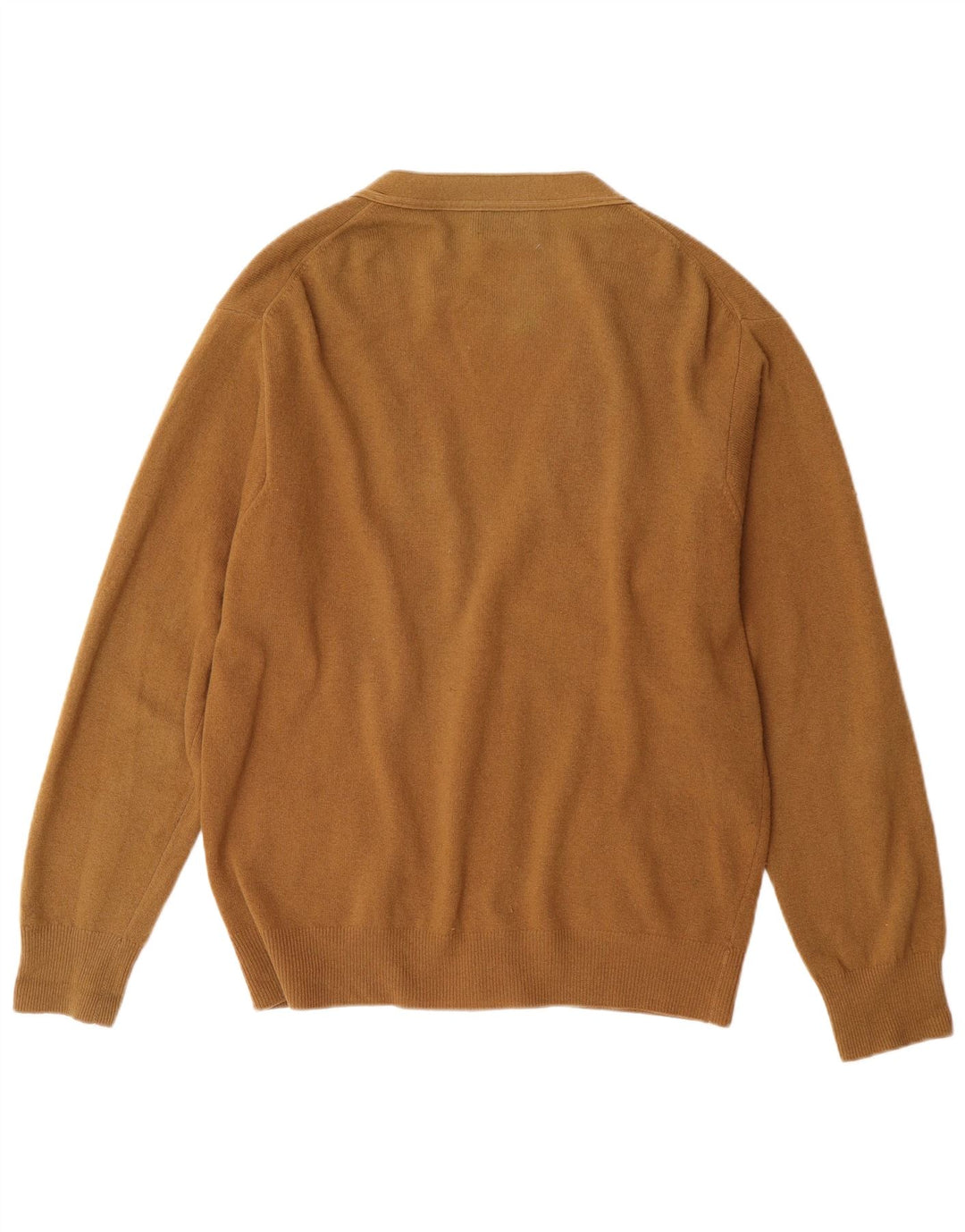 Suéter cardigã masculino BENETTON IT 48 lã de cordeiro marrom médio