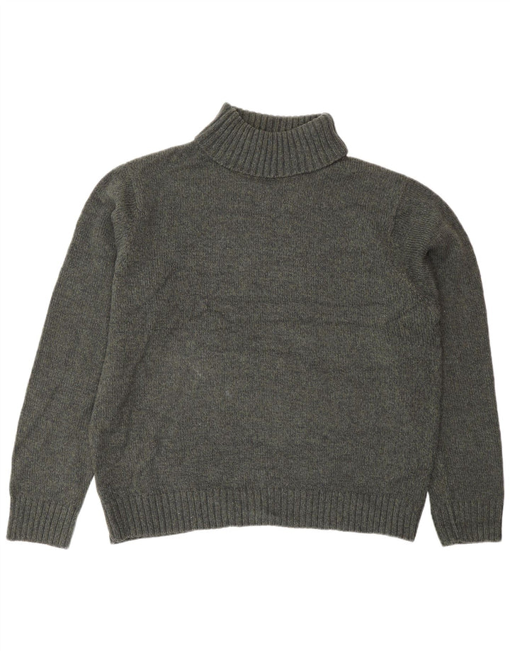 Suéter masculino Marks & Spencer com gola redonda, acrílico verde grande