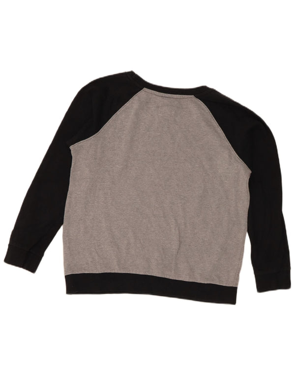Suéter gráfico feminino Levi's UK 10 pequeno bloco cinza colorido