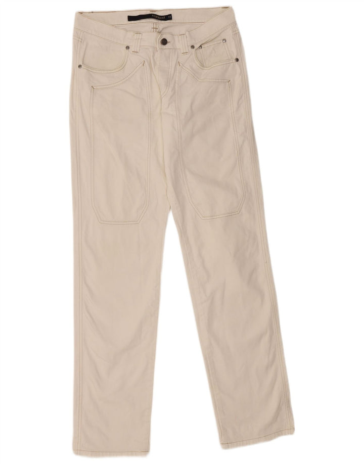 Jeans retos masculinos Jeckerson W34 L34 algodão branco