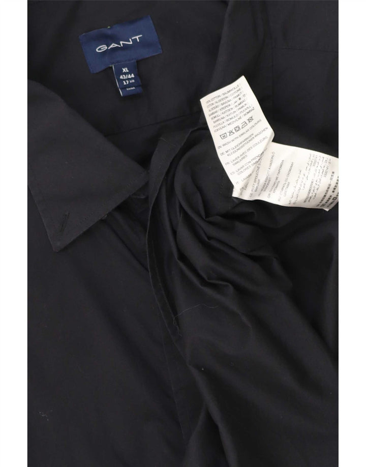 Camisa masculina Gant tamanho 43/44 17 1/2 XL algodão preto