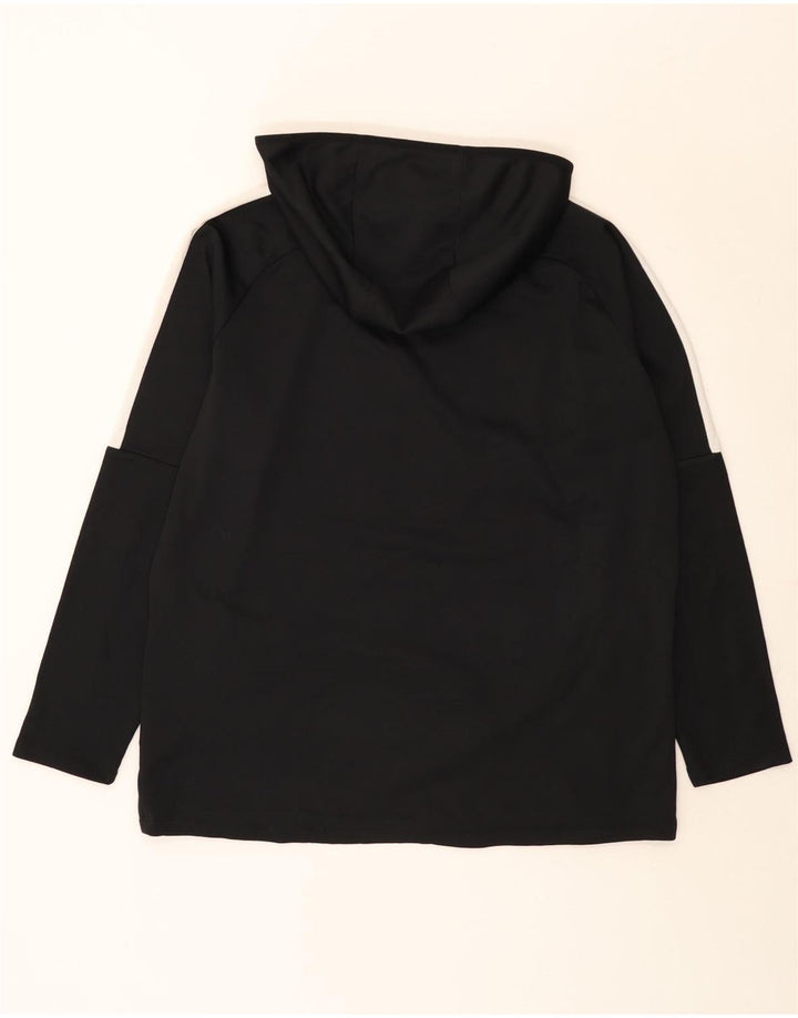Top Nike masculino Dri Fit com capuz manga comprida XL preto colorblock poliéster