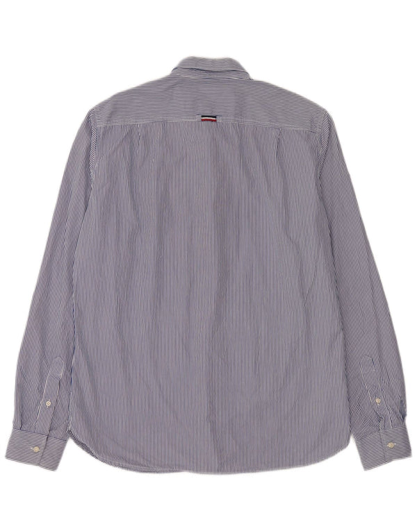 Camisa masculina Superdry XL listrada azul algodão