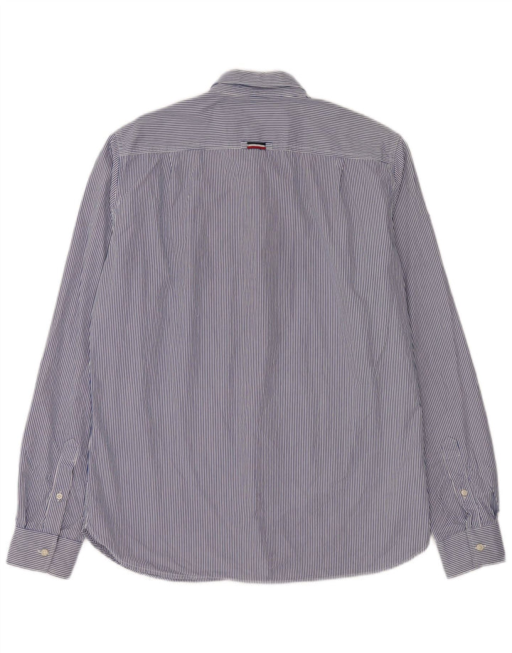 Camisa masculina Superdry XL listrada azul algodão