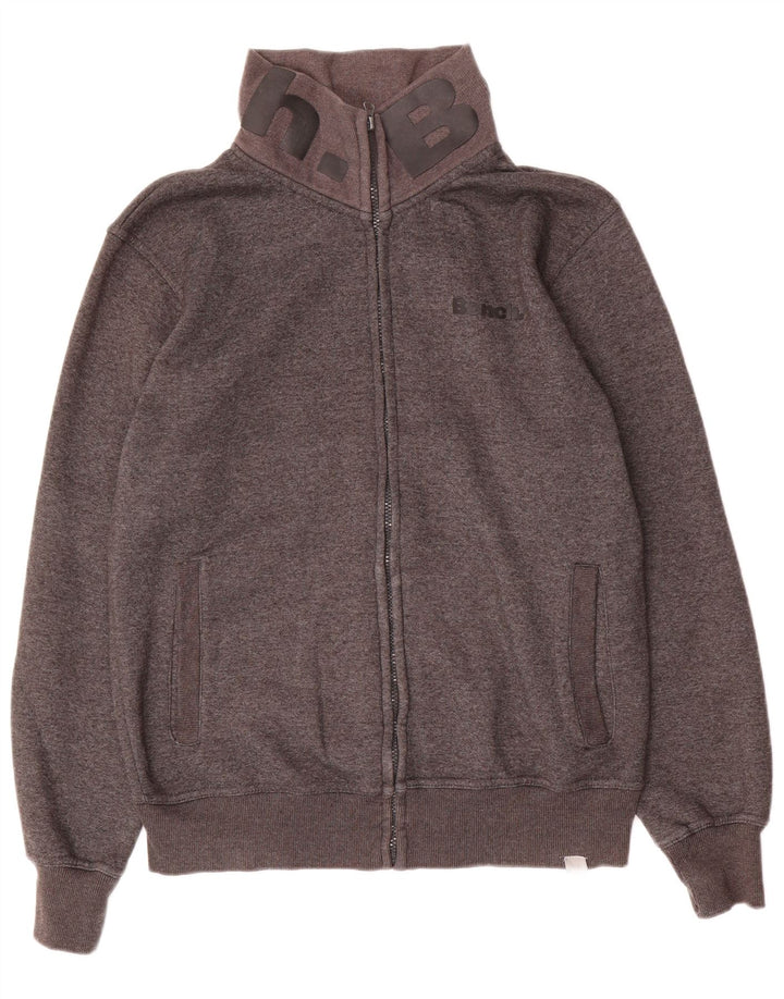 Jaqueta masculina de agasalho gráfico BENCH grande algodão cinza