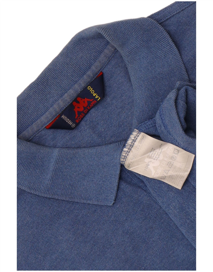 Camisa polo masculina Kappa algodão azul médio
