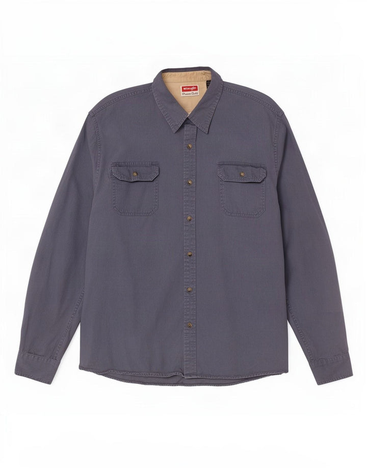 Camisa masculina Wrangler 2XL algodão azul