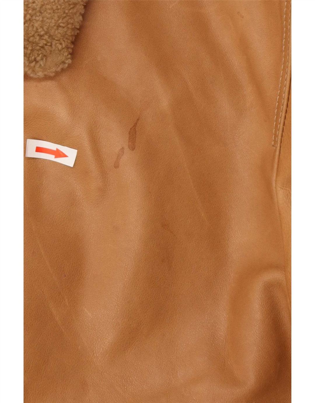 Jaqueta bomber masculina de couro Timberland Reino Unido 42 XL couro marrom