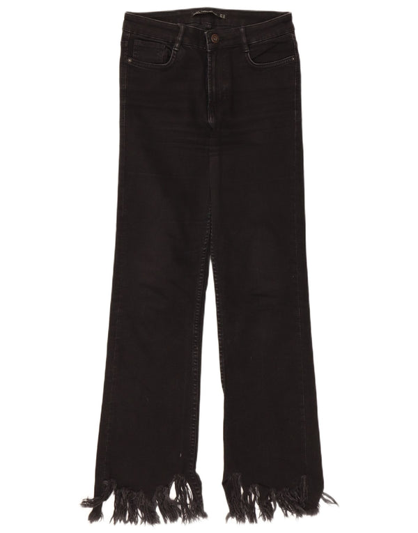 ZARA Jeans retos femininos EU 36 XS W26 L27 preto