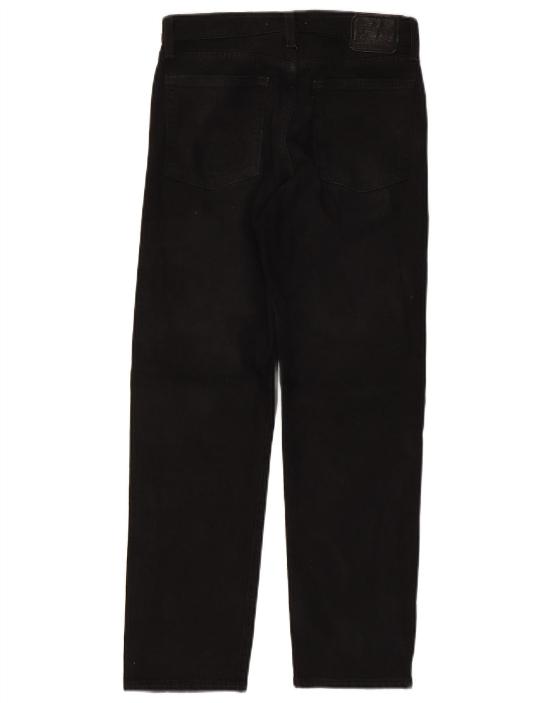 Calça jeans feminina LEVI'S com perna larga e reta W25 L26 algodão preto