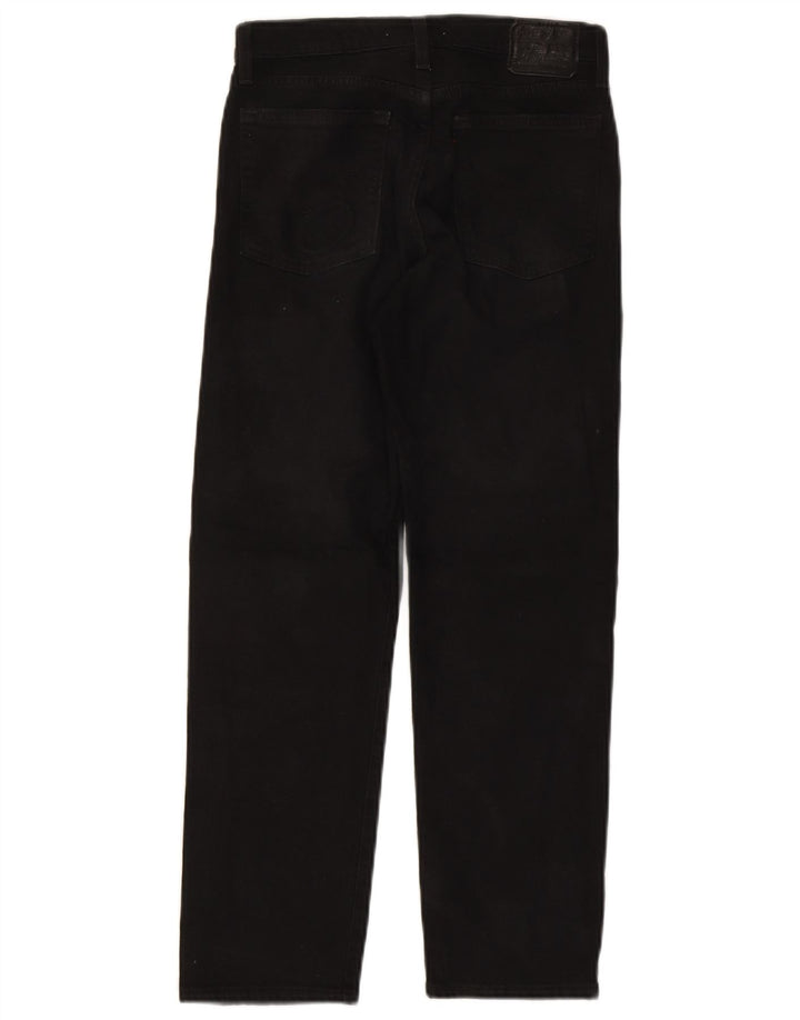 Calça jeans feminina LEVI'S com perna larga e reta W25 L26 algodão preto