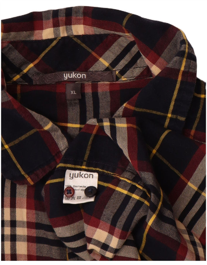 Camisa masculina de flanela Yukon XL algodão xadrez multicolorido