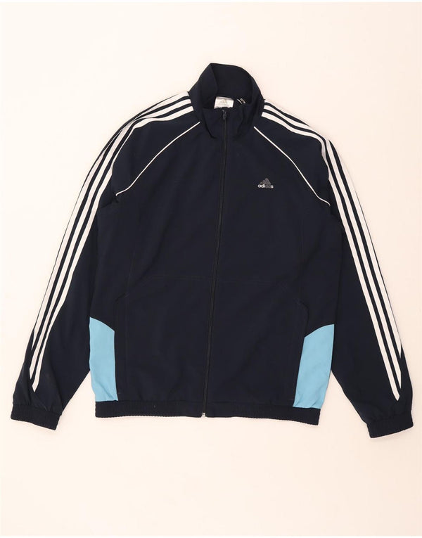 Adidas Mens Climalite Tracksuit Top Jacket UK 40/42 Médio Azul Marinho