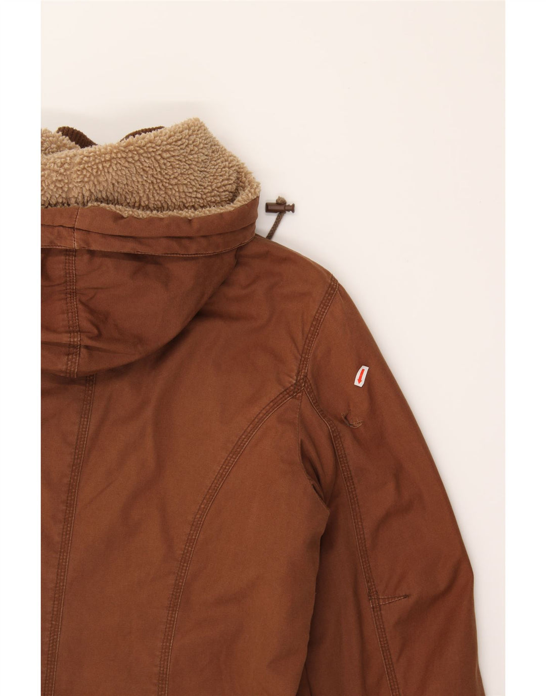 ICHI Womens Hooded Windbreaker Coat UK 18 XL Brown Cotton Vintage Ichi and Second-Hand Ichi from Messina Hembry 
