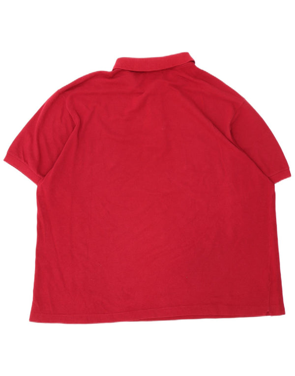 Camisa polo masculina Lacoste tamanho 8 3XL algodão borgonha