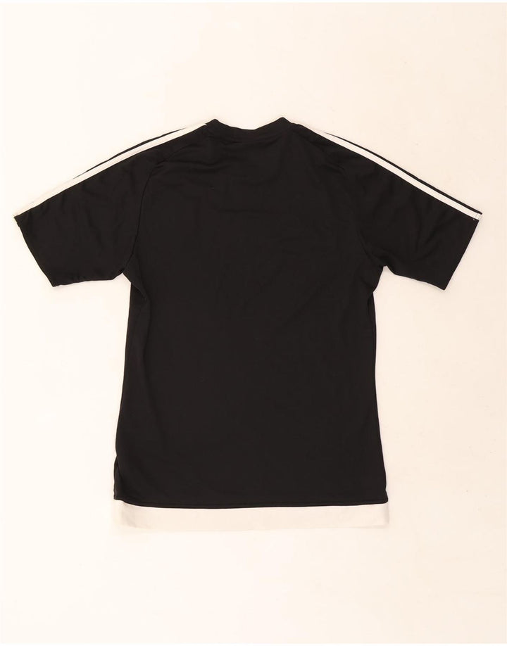 Adidas Mens Climalite Camiseta Top Pequeno Preto Colorblock Poliéster