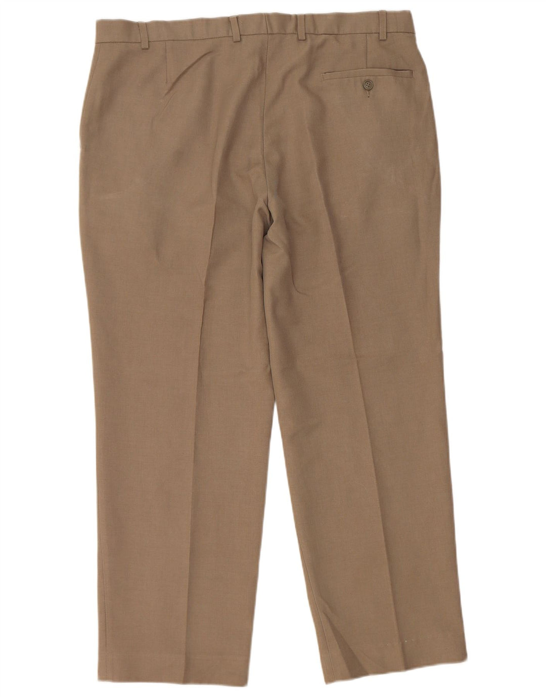 Calça masculina de terno reto MARKS & SPENCER W38 L29 poliéster bege