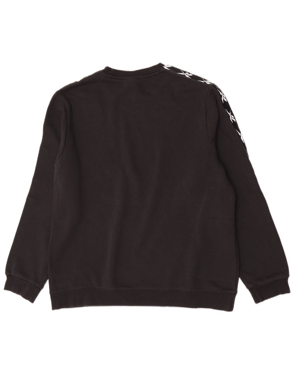 Reebok Mens Graphic Moletom Jumper XL Algodão Preto