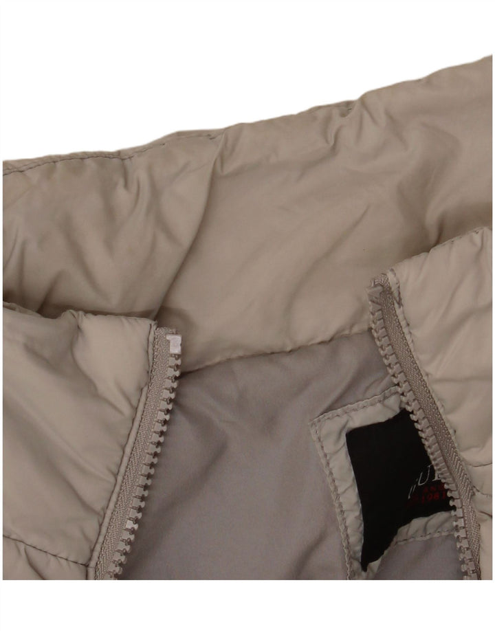 Jaqueta acolchoada feminina GUESS UK 16 grande poliéster bege