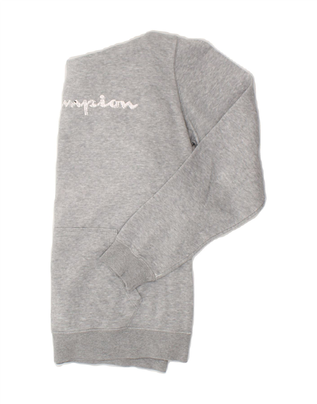 CHAMPION Womens Graphic Hoodie Jumper UK 16 Large Grey Vintage Champion and Second-Hand Champion from Messina Hembry 