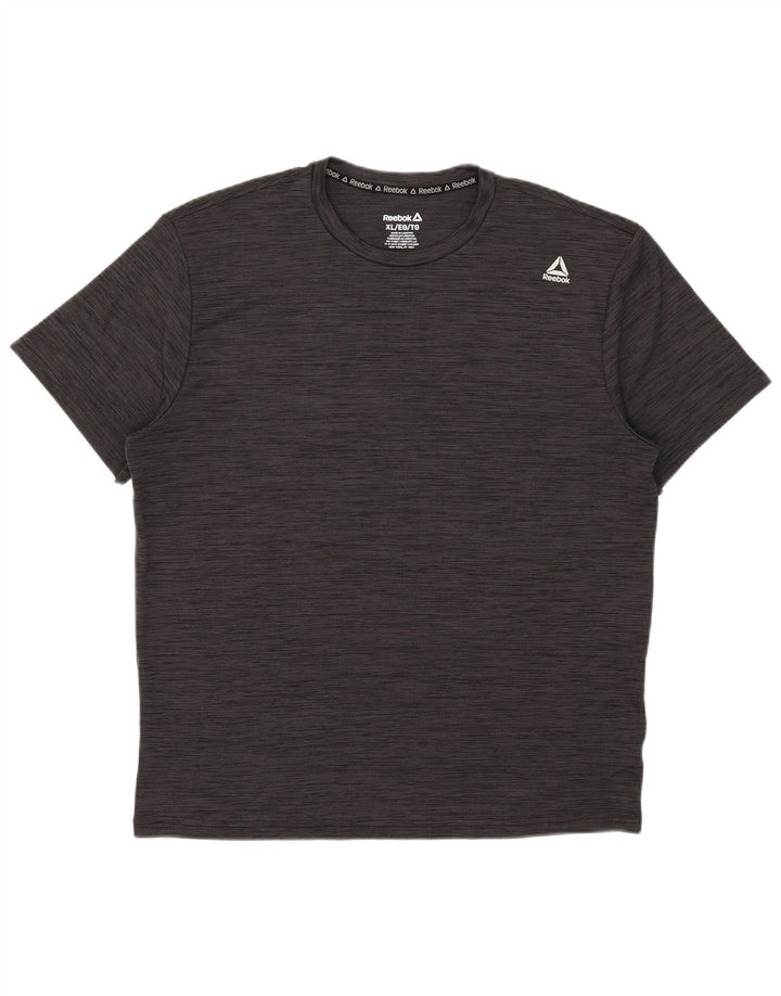 Camiseta masculina Reebok Top XL cinza manchado de poliéster