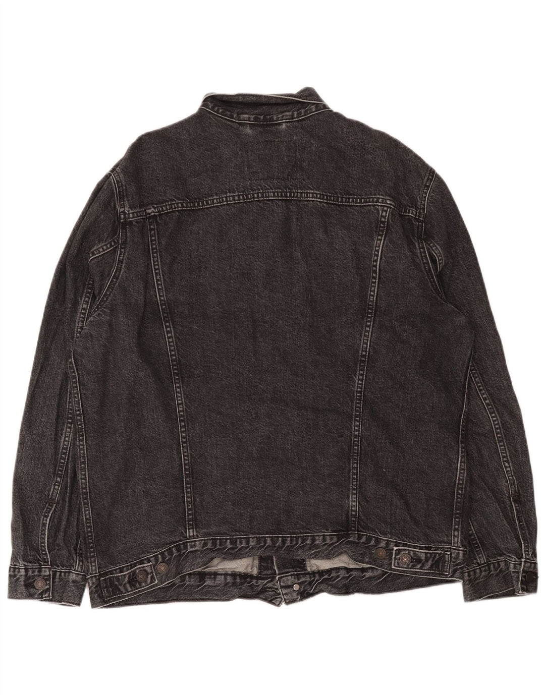 Jaqueta jeans masculina Levi's UK 44 2XL algodão preto