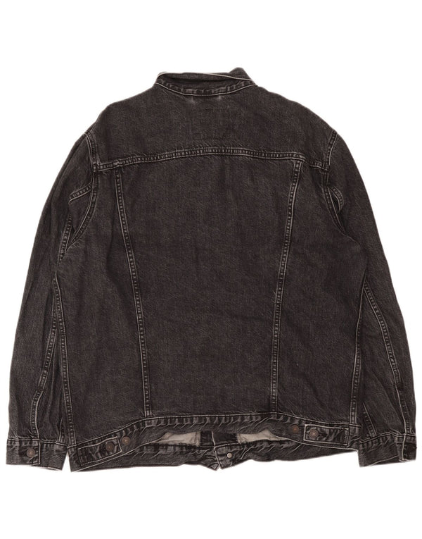 Jaqueta jeans masculina Levi's UK 44 2XL algodão preto