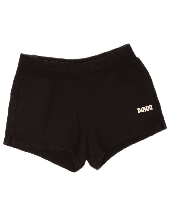Shorts esportivos femininos Puma UK 12 médio algodão preto