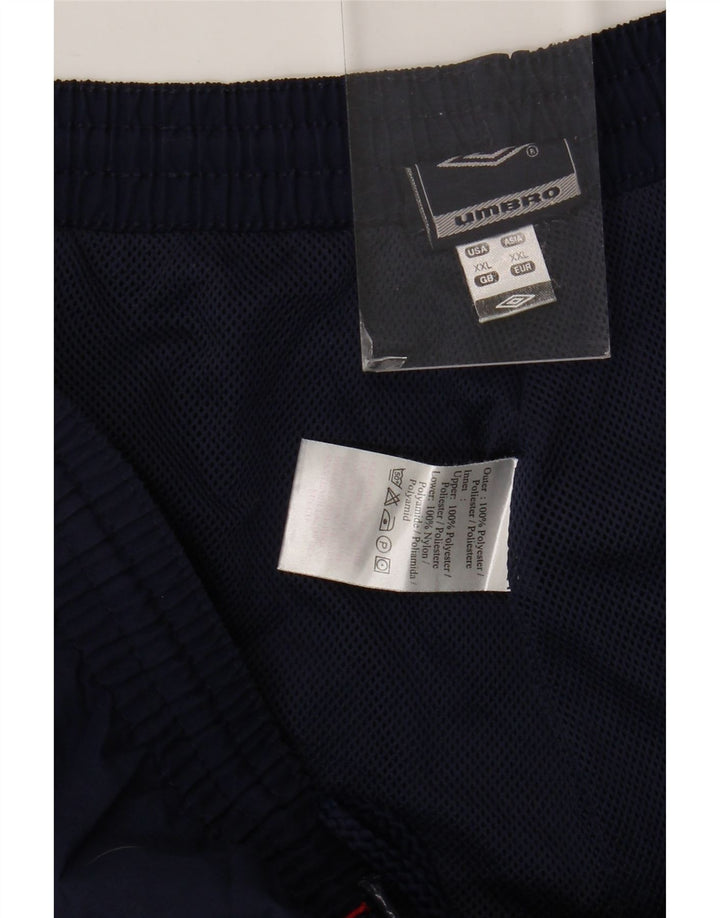 Shorts esportivos gráficos masculinos Umbro 2XL poliéster azul marinho