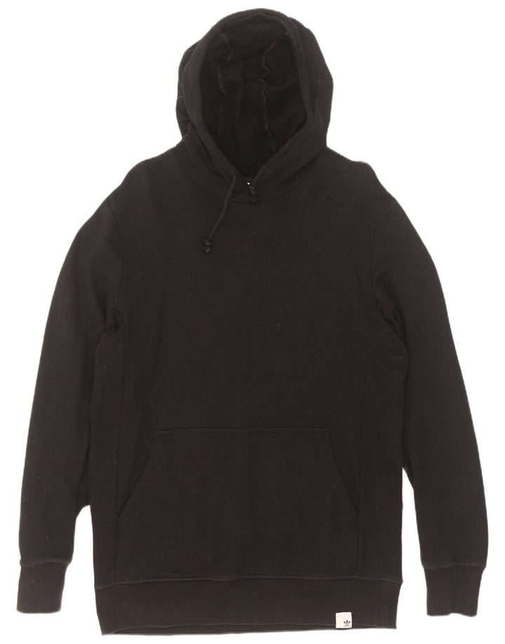 Adidas Mens Hoodie Jumper Médio Algodão Preto