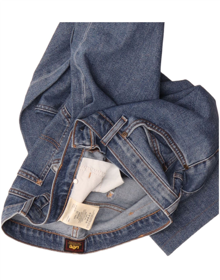 Lee Mens Straight Jeans W34 L32 Azul Algodão