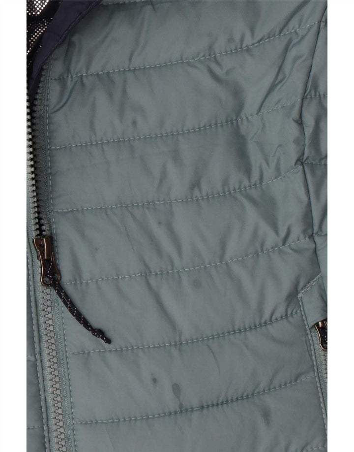 Colete acolchoado Omni-Heat feminino Columbia UK 14 poliéster azul médio