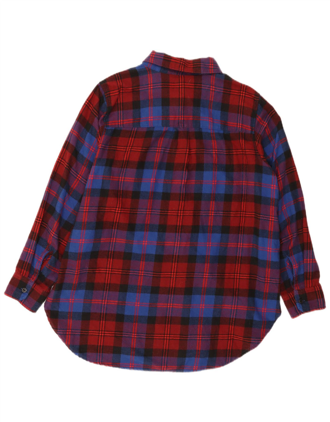 Camisa feminina de flanela Levi's UK 18 XL algodão xadrez vermelho