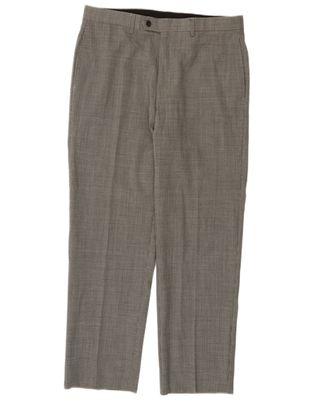 Calça masculina Ralph Lauren Total Comfort Suit W34 L29 preta Houndstooth