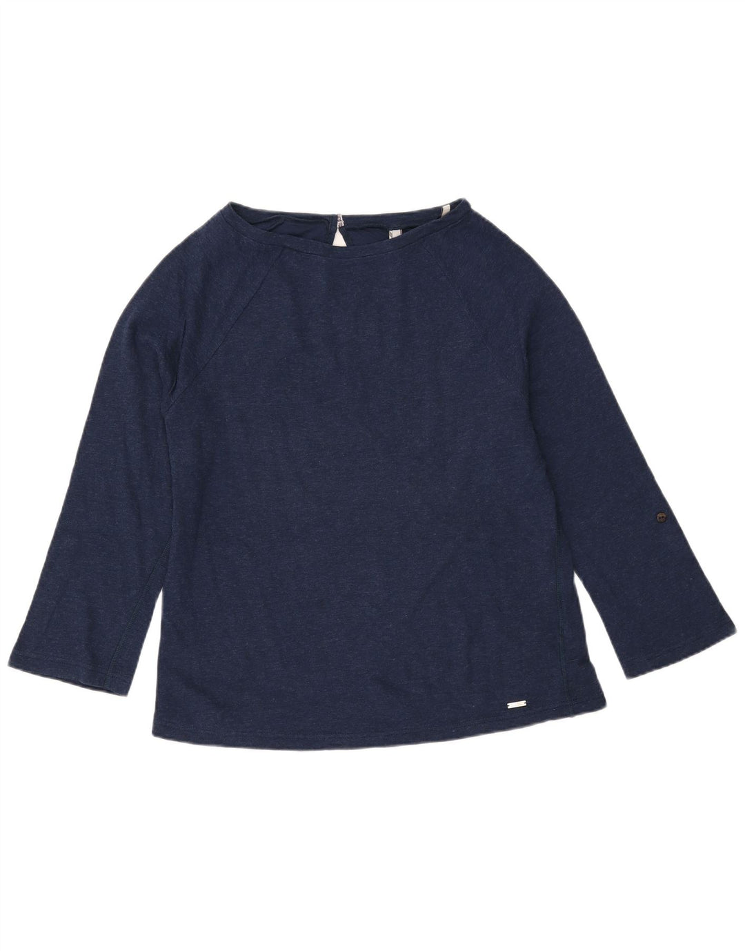 WOOLRICH Top feminino de manga comprida Reino Unido 16 grande azul marinho