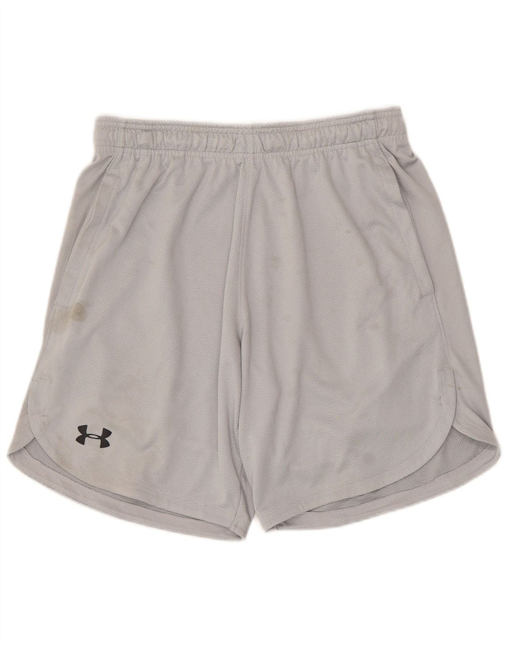 Shorts esportivos masculinos Under Armour Heat Gear cinza médio