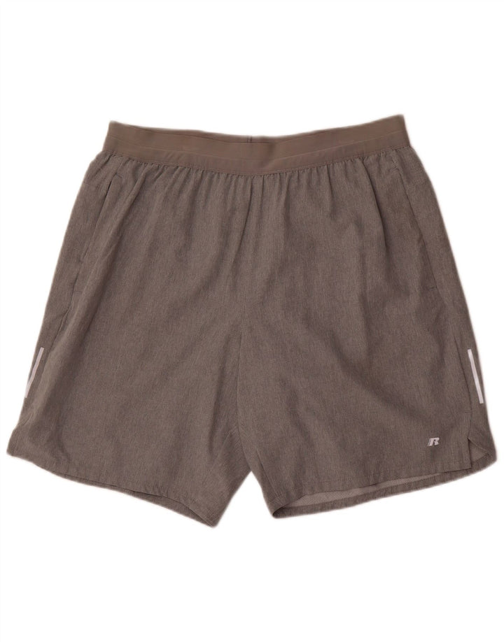 Russell Athletic Mens Sport Shorts Grande Poliéster Cinza
