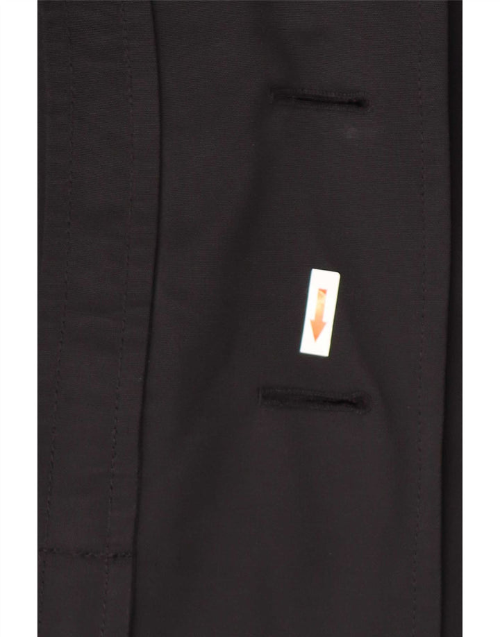 Jaqueta blazer feminina Zara com 1 botão Reino Unido 10 pequeno algodão preto