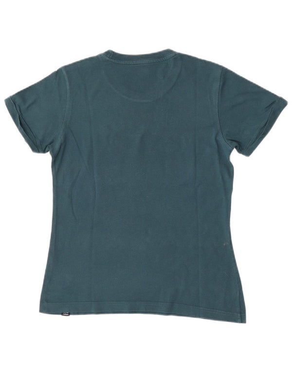 Camiseta feminina gráfica Adidas UK 8/10 pequena algodão floral verde