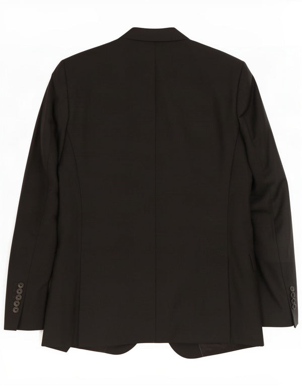 Jaqueta blazer masculina vintage de 2 botões IT 42 XL lã preta