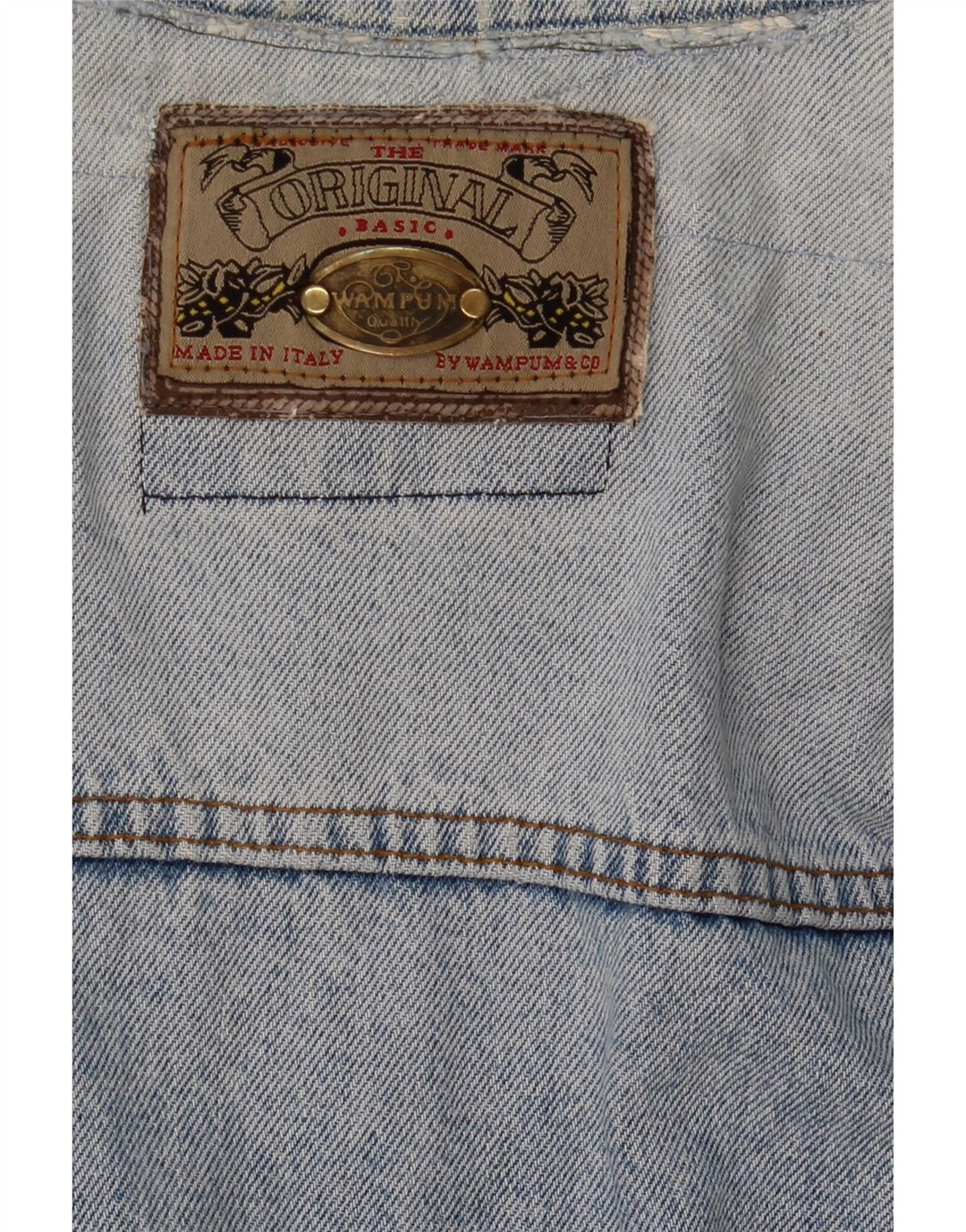 Jaqueta jeans masculina Wampum UK 38 azul médio