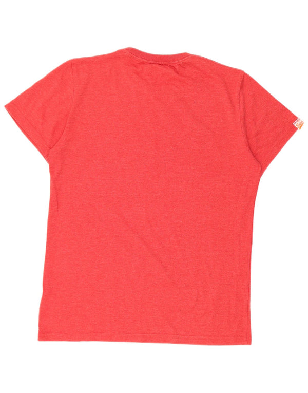 Superdry Mens Graphic T-Shirt Top Grande Poliéster Vermelho
