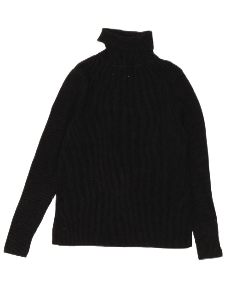 Suéter feminino Marks & Spencer com gola redonda e gola redonda Reino Unido 12 médio preto